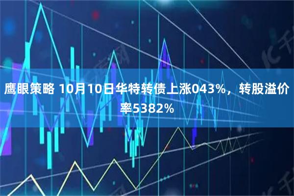 鹰眼策略 10月10日华特转债上涨043%，转股溢价率5382%