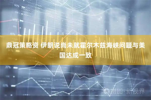 鼎冠策略资 伊朗说尚未就霍尔木兹海峡问题与美国达成一致