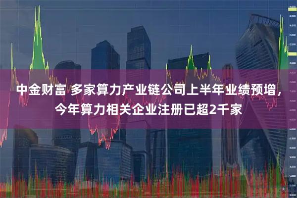 中金财富 多家算力产业链公司上半年业绩预增，今年算力相关企业注册已超2千家